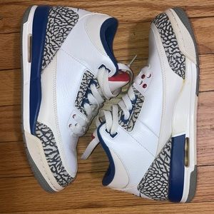 Air Jordan Retro 3 White Royal Blue True Red